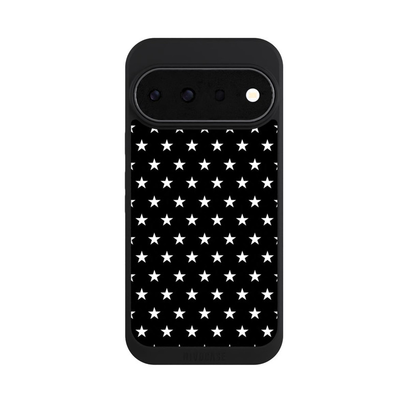 Pixel 11 Pro NIVOpure Polka Stars Schwarz und Weiß
