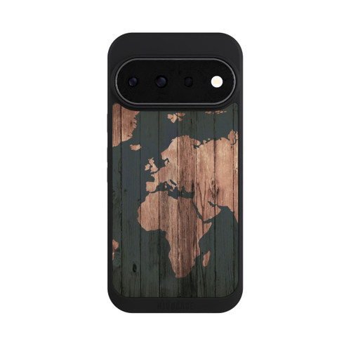 Google Pixel 11 Pro NIVOpure Carte du Monde Effet bois