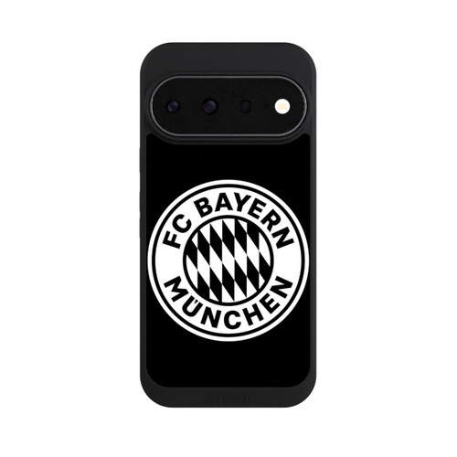 Google Pixel 11 Pro NIVOpure Klassisches FCB Logo Klein - Weiß auf Schwarz