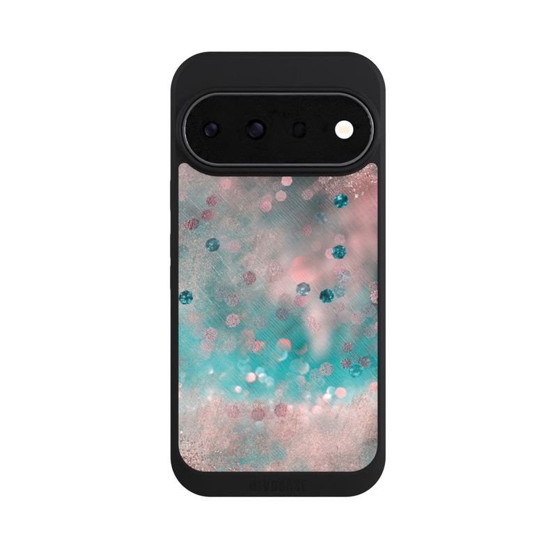 Pixel 11 Pro NIVOpure Look pailleté glamour turquoise