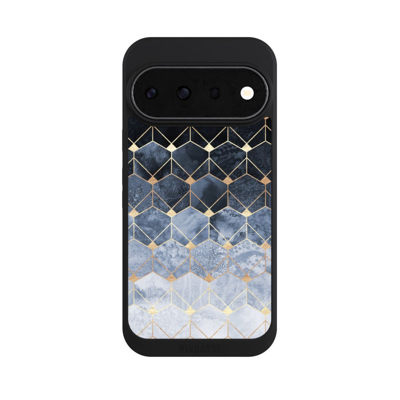 Pixel 11 Pro NIVOpure Blaue Sechsecke und Diamanten Golddruck