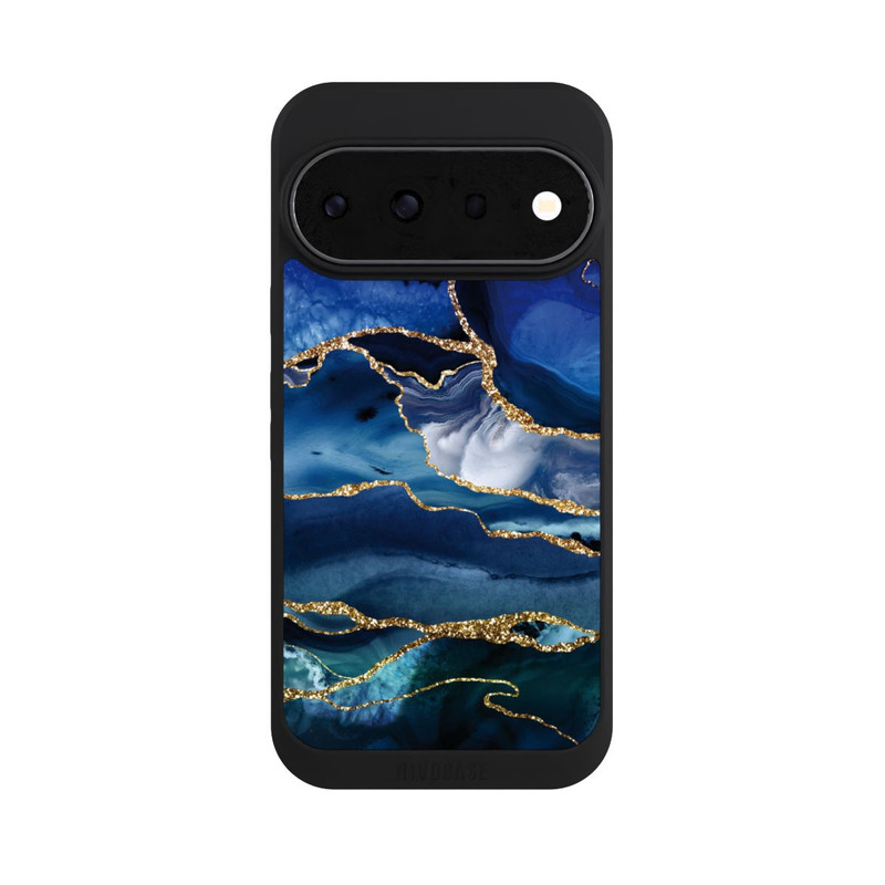 Pixel 11 Pro NIVOpure  Blauer Marmor Gold Glitzer Look