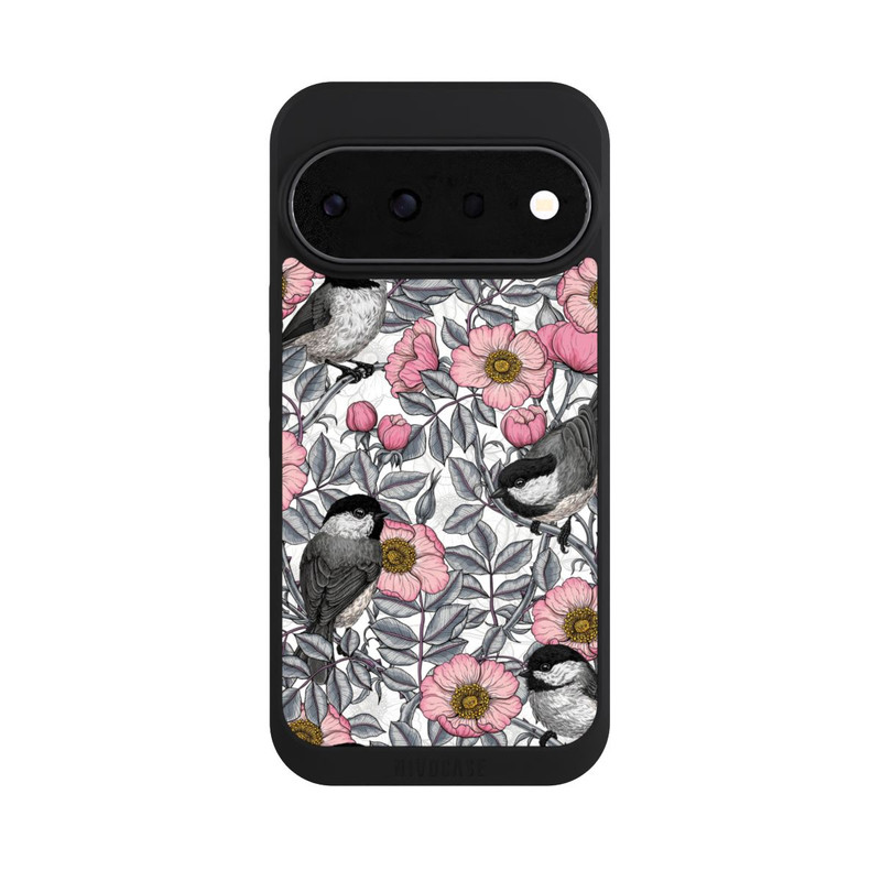 Pixel 11 Pro NIVOpure Schwarzkopfmeisen und Wilde Rosen