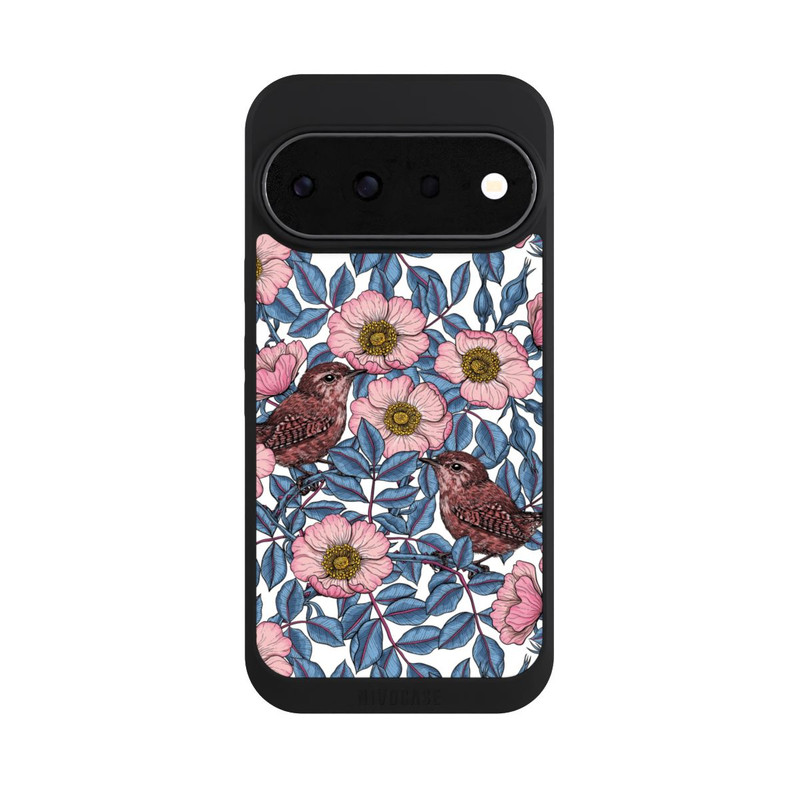 Pixel 11 Pro NIVOpure Zaunkönige und Wildrosen