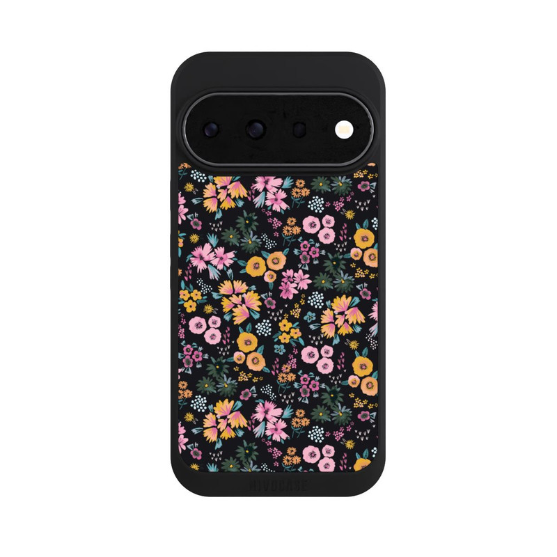 Pixel 11 Pro NIVOpure Kleine bunte Blumen Schwarz 2