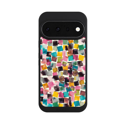 Google Pixel 11 Pro NIVOpure Plaids Géométriques Aquarelle Rose