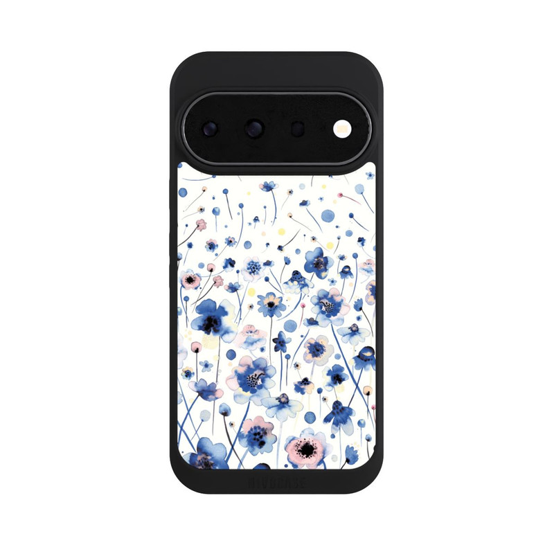 Pixel 11 Pro NIVOpure Fleurs bleues d’encre aquarelle