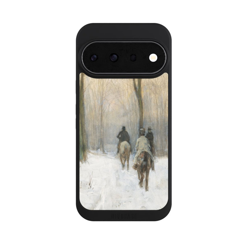 Pixel 11 Pro NIVOpure Reiter im Schnee im Haager Wald
