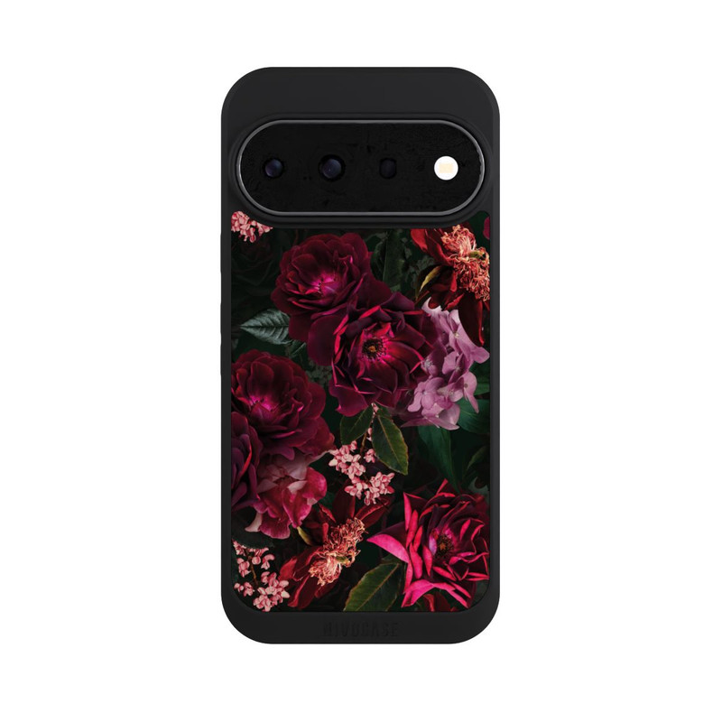 Pixel 11 Pro NIVOpure Fleurs rouge foncé et roses