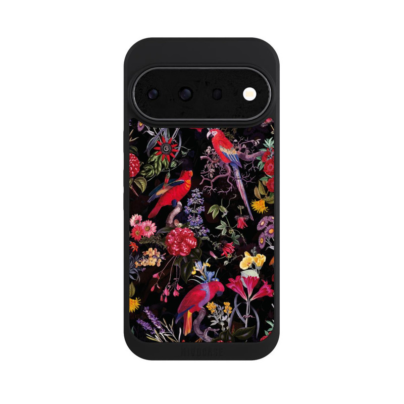Pixel 11 Pro NIVOpure Fleurs sombres et perroquets