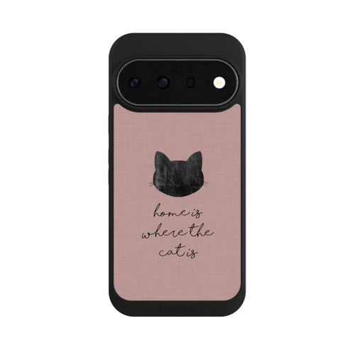 Google Pixel 11 Pro NIVOpure Home Is Where The Cat Is - Noir sur rose