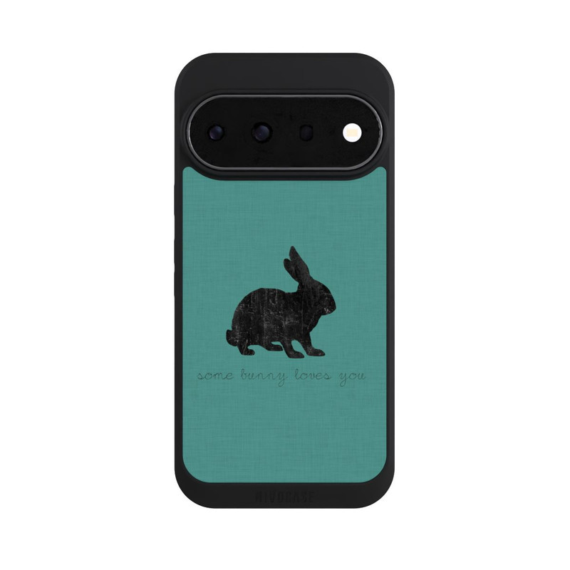 Pixel 11 Pro NIVOpure Some Bunny Loves You - Schwarz auf Türkis