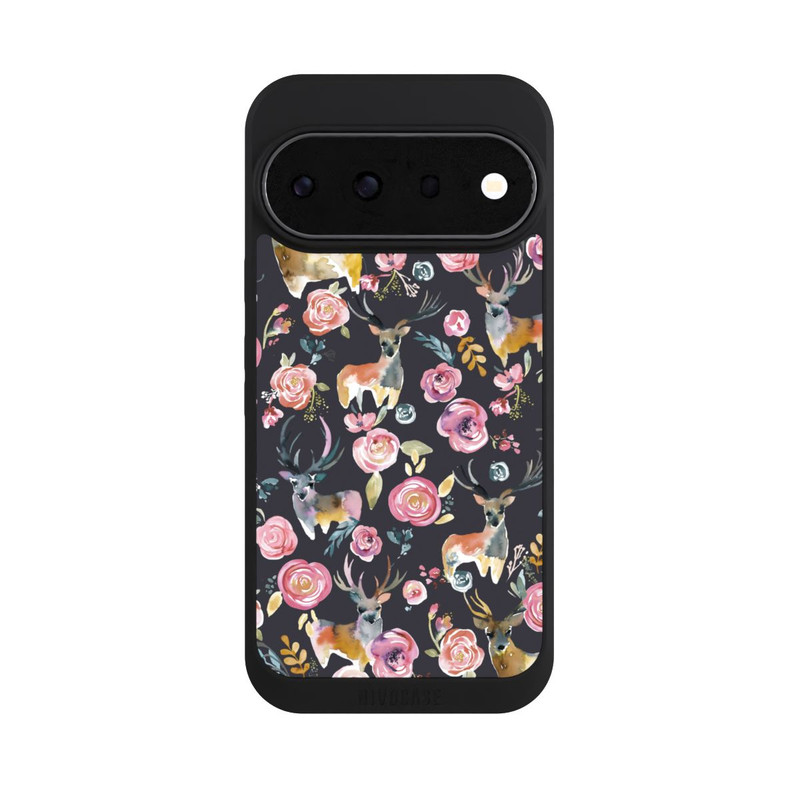 Pixel 11 Pro NIVOpure Hirsche und Blumen Anthrazit