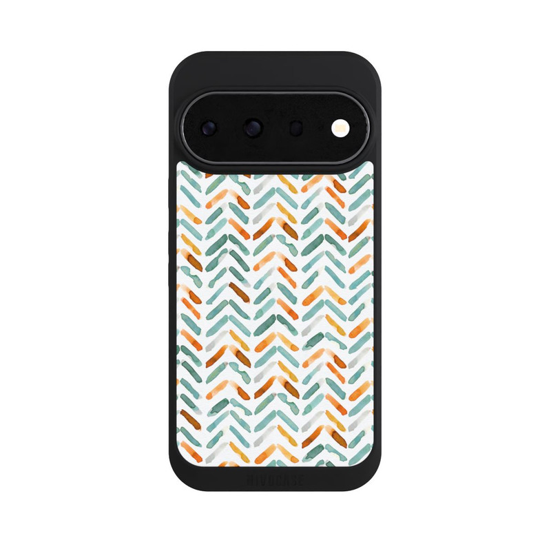 Pixel 11 Pro NIVOpure Élégant Automne Chevron Bleu Orange