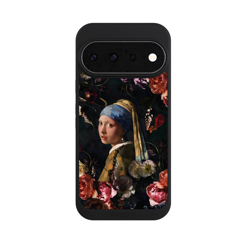 Pixel 11 Pro NIVOpure Mädchen mit Perlenohrringen und Rosen