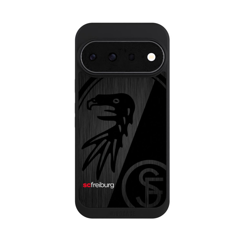 Pixel 11 Pro NIVOpure  Kratzen Metall Hintergrund mit dem Schriftzug  Vertikal SC Freiburg