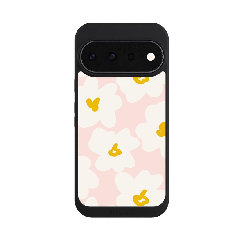 Pixel 11 Pro NIVOpure Retro Blumenwand Gänseblümchen Aprikose