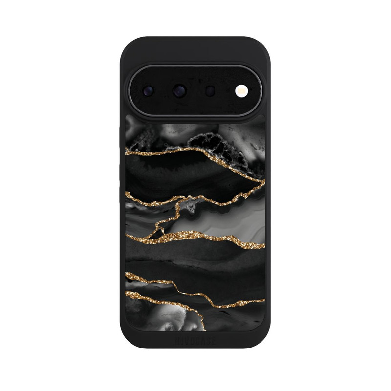 Pixel 11 Pro NIVOpure Dunkle Marmorstreifen im Goldlook
