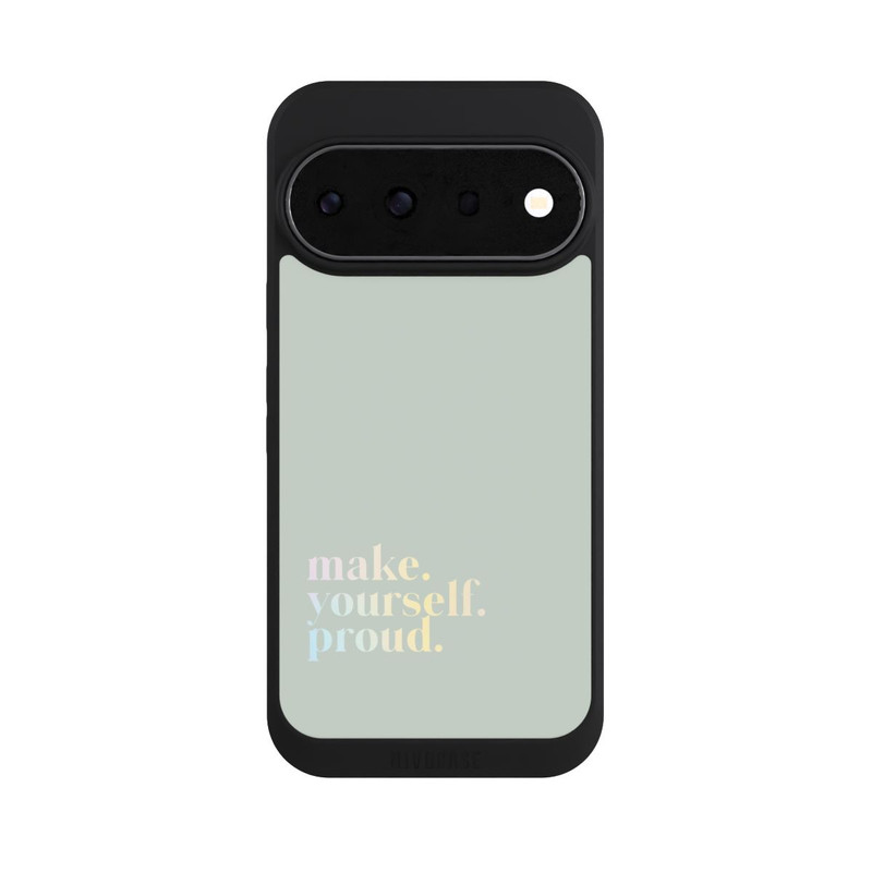 Pixel 11 Pro NIVOpure Make Yourself Proud Zitat-Minze und Farbverlauf