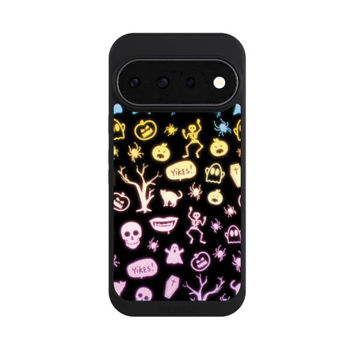 Google Pixel 11 Pro NIVOpure Autocollants néon pour Halloween Fond noir