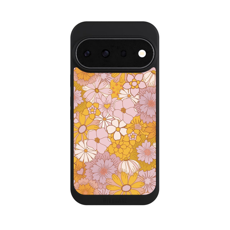 Pixel 11 Pro NIVOpure Retro Blumentapete Gelb