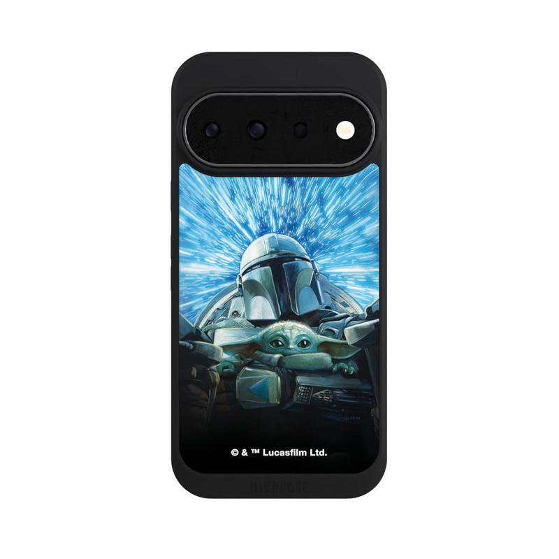 Pixel 11 Pro NIVOpure Grogu und Mando fliegen blau