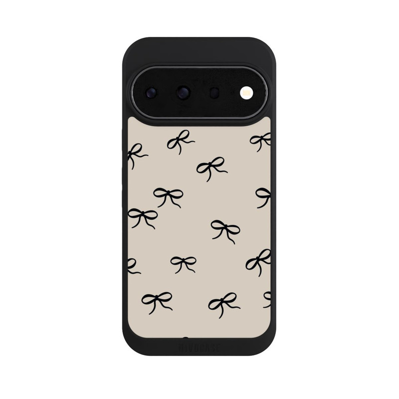 Pixel 11 Pro NIVOpure Bows Black Beige Pattern