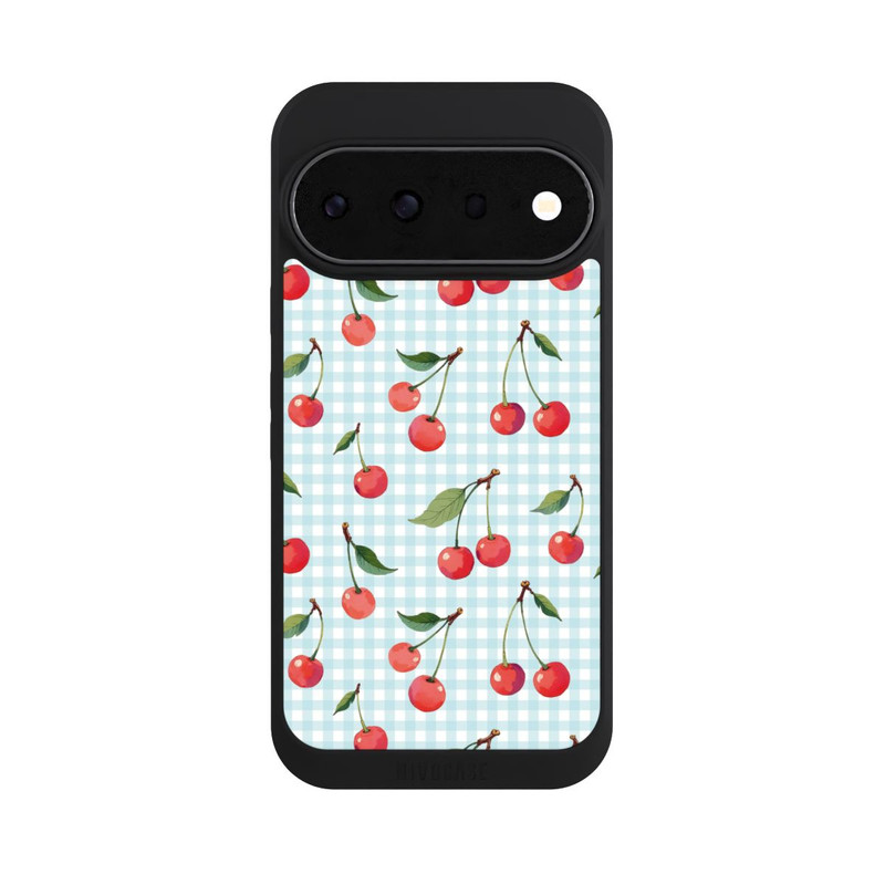 Pixel 11 Pro NIVOpure Cherries and Blue Gingham