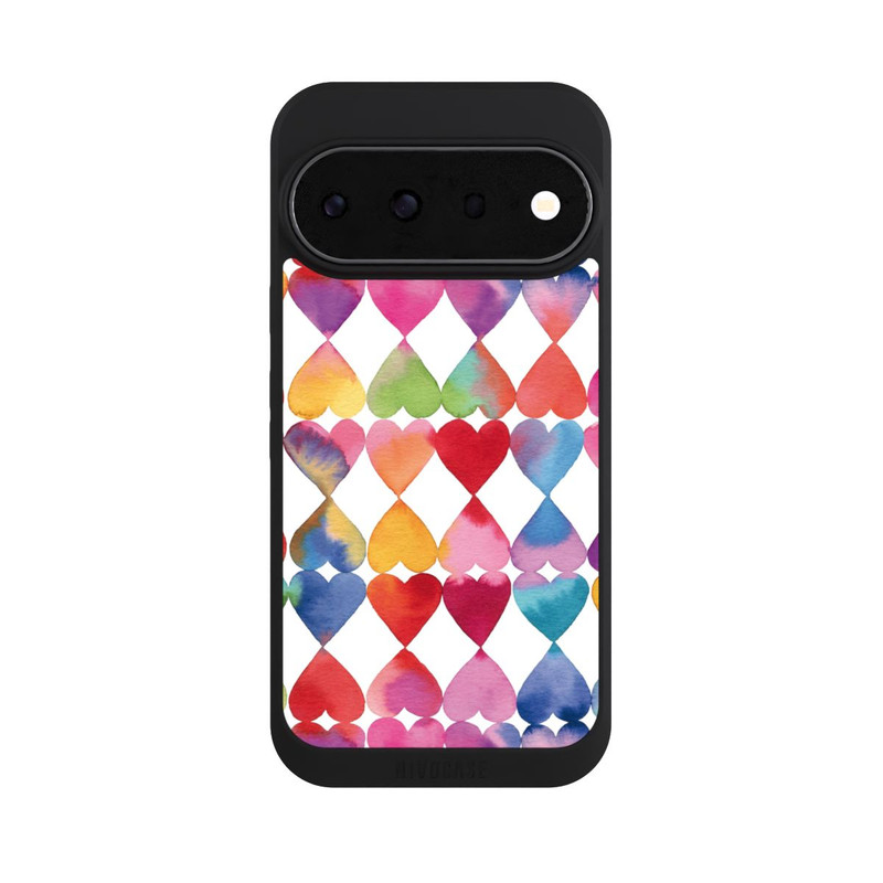 Pixel 11 Pro NIVOpure Buntes Herz Watercolor Muster