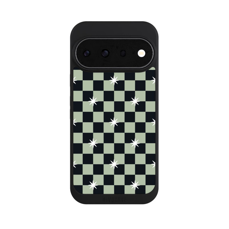 Pixel 11 Pro NIVOpure Checked Pattern Black Grey Stars