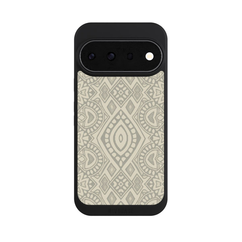Pixel 11 Pro NIVOpure Boho Geometric Mosaic Pattern Neutral Grey and Beige