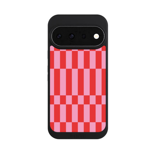 Google Pixel 11 Pro NIVOpure Checked Abstract Bold Coral Red and Pink Color Block