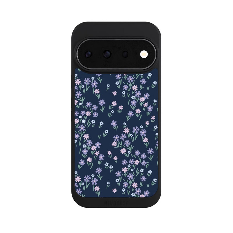 Pixel 11 Pro NIVOpure Thème Floral Bleu Foncé