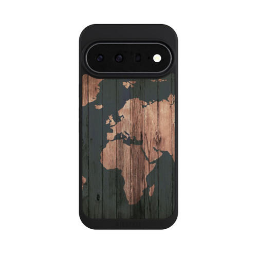 Google Pixel 11 Pro XL NIVOpure Carte du Monde Effet bois