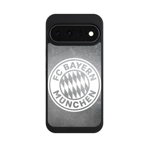 Google Pixel 11 Pro XL NIVOpure Logo FCB Classique Petit - Blanc sur Fond Métallique