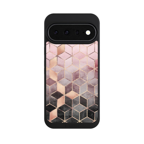 Google Pixel 11 Pro XL NIVOpure Imprimé Cubes Dégradés Gris Rose