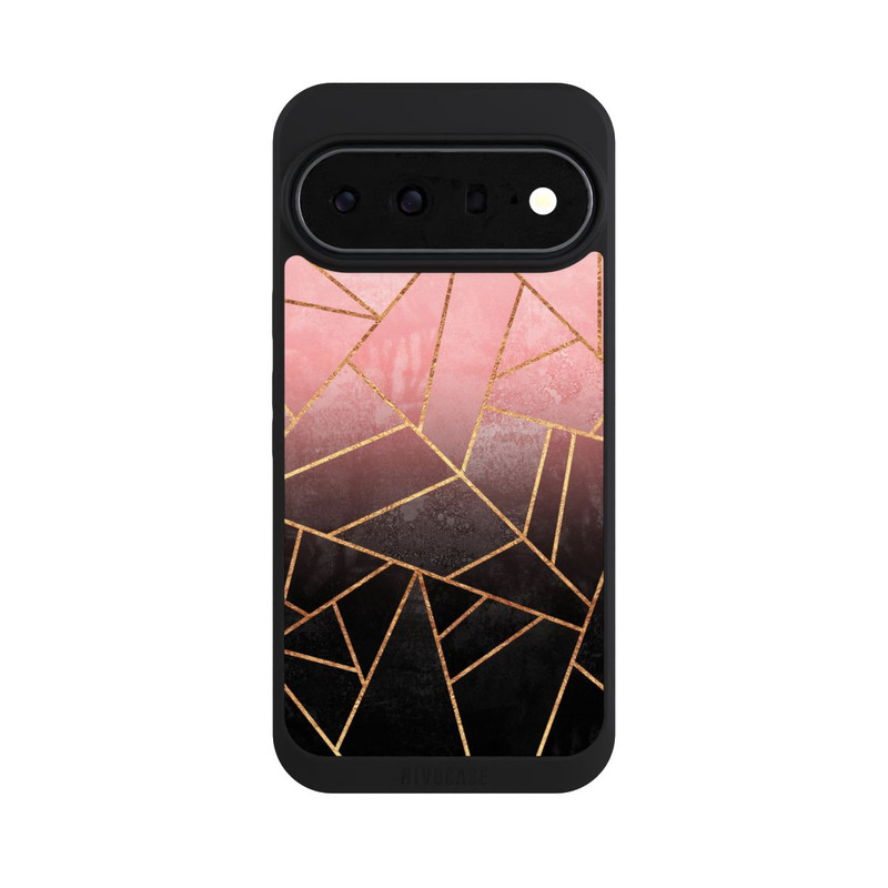 Pixel 11 Pro XL NIVOpure Pinker und Schwarzer Stein Gold Druck