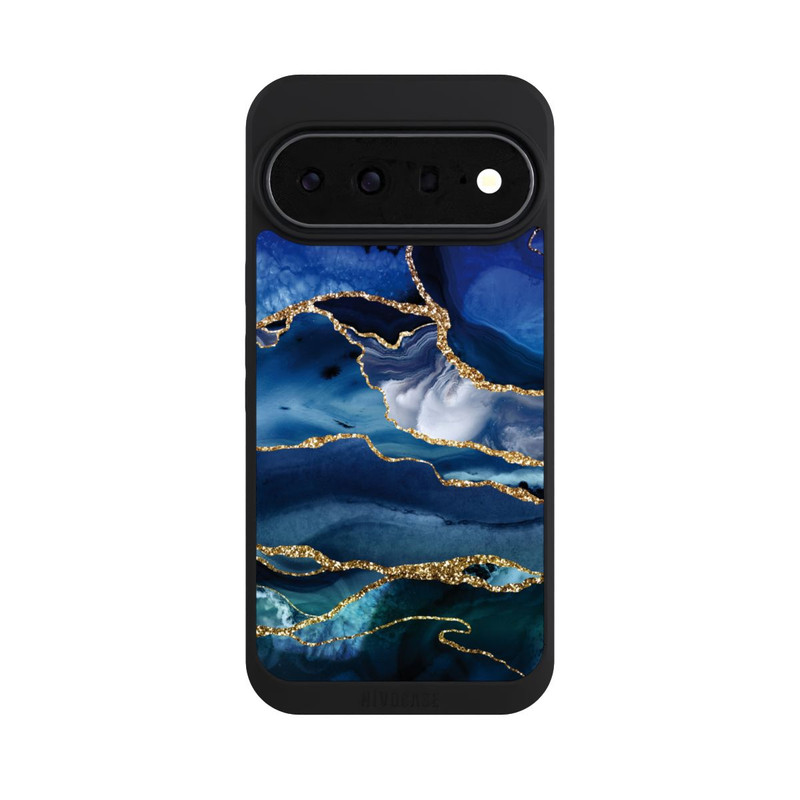 Pixel 11 Pro XL NIVOpure Aspect marbre bleu pailleté doré