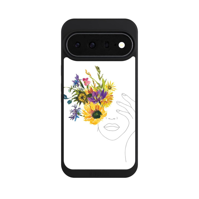 Pixel 11 Pro XL NIVOpure Line Art Frau Sonnenblumen