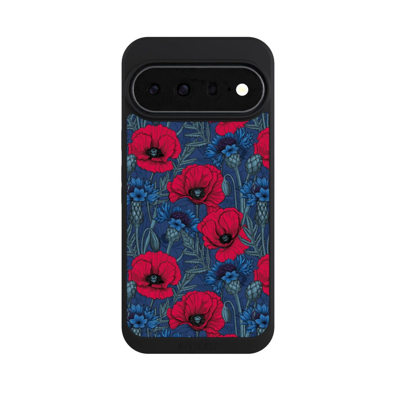 Pixel 11 Pro XL NIVOpure Mohnblumen und Kornblumen auf Blau