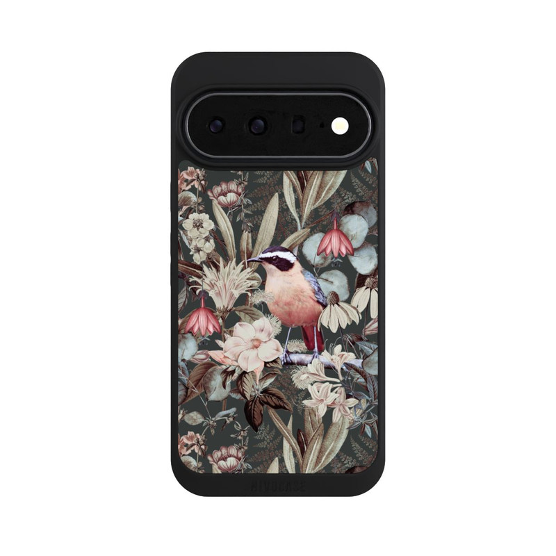 Pixel 11 Pro XL NIVOpure Orangefarbener Vogel im Vintage Blumenmuster