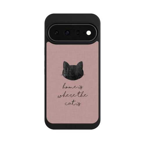 Google Pixel 11 Pro XL NIVOpure Home Is Where The Cat Is - Noir sur rose