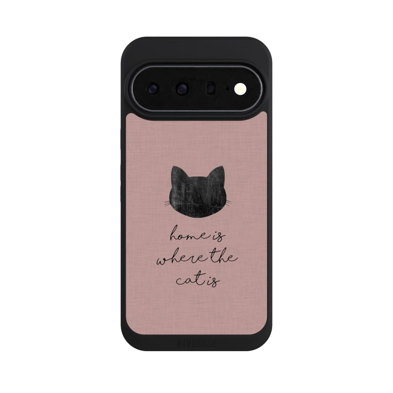 Pixel 11 Pro XL NIVOpure Home Is Where The Cat Is - Schwarz auf Rosa