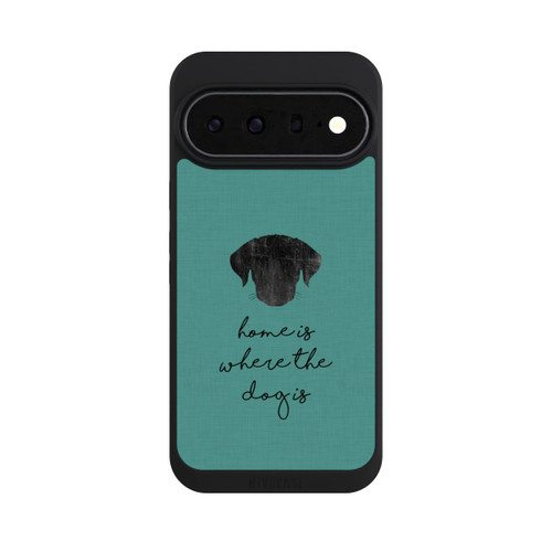 Google Pixel 11 Pro XL NIVOpure Home Is Where The Dog Is - Noir sur turquoise