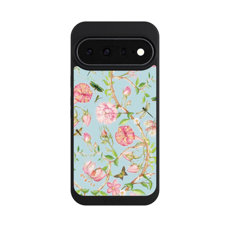Pixel 11 Pro XL NIVOpure Fleurs Botaniques Vintage Bleu