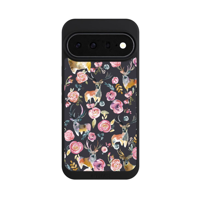 Pixel 11 Pro XL NIVOpure Hirsche und Blumen Anthrazit
