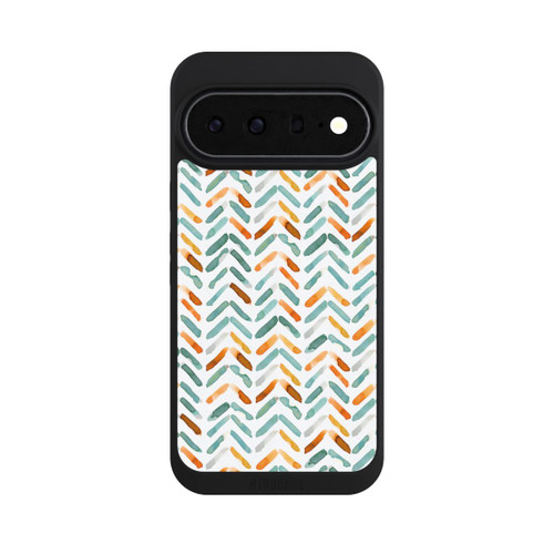 Google Pixel 11 Pro XL NIVOpure Elegantes Herbstchevron Blau Orange