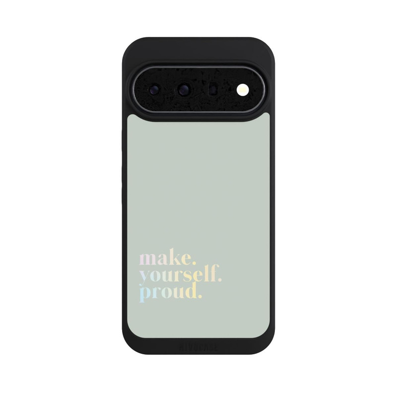 Pixel 11 Pro XL NIVOpure Make Yourself Proud Zitat-Minze und Farbverlauf