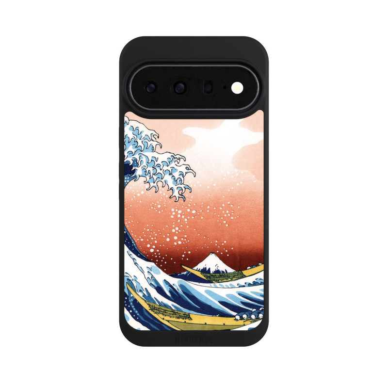 Pixel 11 Pro XL NIVOpure Kanagawa Welle Mit Rotem Hintergrund