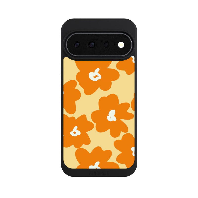 Pixel 11 Pro XL NIVOpure Retro Blumenmuster Päivi Gelb Orange